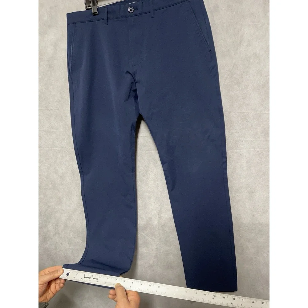 J Crew Pants Men 33X32 34x32 Blue Flex Slim‎ Tech Chino Golf Lightweight Stretch